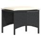 Preview: 5-tlg. Garten-Sofagarnitur mit Kissen Schwarz Poly Rattan