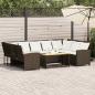 Preview: ARDEBO.de - Gartensofa mit Kissen Braun Poly Rattan
