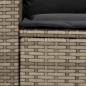 Preview: 4-tlg. Garten-Sofagarnitur mit Kissen L-Form Grau Poly Rattan