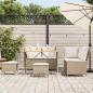 Preview: 5-tlg. Garten-Sofagarnitur mit Kissen Beige Poly Rattan