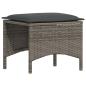 Preview: 4-tlg. Garten-Sofagarnitur mit Kissen Grau Poly Rattan