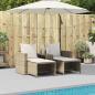 Preview: 5-tlg. Garten-Sofagarnitur Kissen Stapelbar Beige Poly Rattan