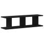 Preview: Wandregale 2 Stk. Schwarz Eichen-Optik 75x18x20cm Holzwerkstoff