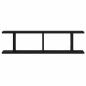 Preview: Wandregale 2 Stk. Schwarz Eichen-Optik 75x18x20cm Holzwerkstoff