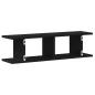 Preview: Wandregale 2 Stk. Schwarz Eichen-Optik 75x18x20cm Holzwerkstoff