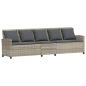 Preview: Gartensofa mit Kissen Hellgrau Poly Rattan