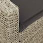 Preview: Gartensofa mit Kissen Hellgrau Poly Rattan