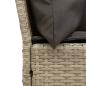 Preview: Gartensofa mit Kissen Hellgrau Poly Rattan