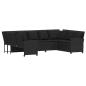 Preview: Gartensofa mit Kissen Schwarz Poly Rattan