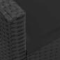 Preview: Gartensofa mit Kissen Schwarz Poly Rattan