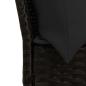 Preview: Gartensofa mit Kissen Schwarz Poly Rattan