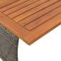 Preview: 3-tlg. Garten-Sofagarnitur mit Kissen Grau Poly Rattan