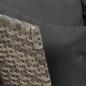 Preview: 3-tlg. Garten-Sofagarnitur mit Kissen Grau Poly Rattan