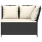 Preview: 3-tlg. Garten-Sofagarnitur mit Kissen Schwarz Poly Rattan