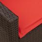 Preview: Gartensofa mit Kissen Braun Poly Rattan