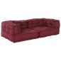 Preview: ARDEBO.de - Pouf Modular Kastanienbraun 140x70x36 cm Stoff