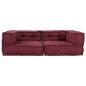 Preview: Pouf Modular Kastanienbraun 140x70x36 cm Stoff