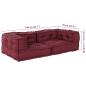 Preview: Pouf Modular Kastanienbraun 140x70x36 cm Stoff