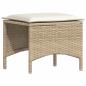 Preview: 4-tlg. Garten-Sofagarnitur mit Kissen L-Form Beige Poly Rattan