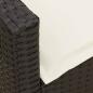 Preview: 4-tlg. Garten-Sofagarnitur mit Kissen Schwarz Poly Rattan