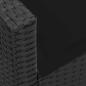 Preview: 4tlg. Garten-Sofagarnitur mit Kissen L-Form Schwarz Poly Rattan