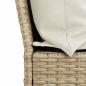 Preview: 3-tlg. Garten-Sofagarnitur mit Kissen Beige Poly Rattan