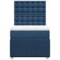 Preview: Boxspringbett mit Matratze Blau 80x200 cm Stoff
