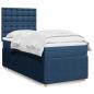 Preview: ARDEBO.de - Boxspringbett mit Matratze Blau 80x200 cm Stoff