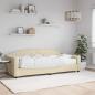 Preview: ARDEBO.de - Tagesbett mit Matratze Creme 90x200 cm Stoff