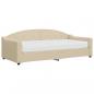 Preview: Tagesbett mit Matratze Creme 90x200 cm Stoff