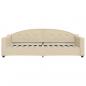 Preview: Tagesbett mit Matratze Creme 90x200 cm Stoff