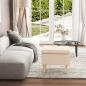 Preview: ARDEBO.de - Hocker mit Holzbeinen Creme Stoff