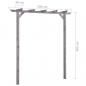 Preview: Garten-Pergola Grau 200x40x205 cm Imprägniertes Kiefernholz