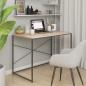 Preview: ARDEBO.de - Computertisch Schwarz und Eiche-Optik 110x60x70cm Holzwerkstoff