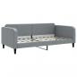 Preview: Tagesbett Ausziehbar mit Schubladen Hellgrau 100x200 cm Stoff