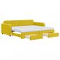 Preview: Tagesbett Ausziehbar mit Schubladen Gelb 90x200 cm Samt