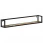 Preview: Wandregale 2 Stk. 110x17x17 cm Altholz Massiv und Eisen