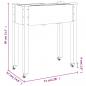 Preview: Pflanzkübel mit Einsatz und Rollen 71x37x80 cm Massivholz Tanne