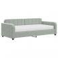 Preview: Tagesbett mit Matratze Hellgrau 90x190 cm Samt