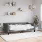 Preview: ARDEBO.de - Tagesbett mit Matratze Dunkelgrau 90x190 cm Stoff
