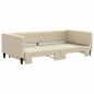 Preview: Tagesbett Ausziehbar Creme 100x200 cm Stoff