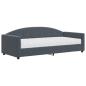 Preview: Tagesbett mit Matratze Dunkelgrau 90x190 cm Samt