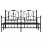 Preview: Metallbett ohne Matratze mit Fußteil Schwarz 160x200 cm