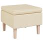 Preview: Schaukelsessel mit Hocker Creme Stoff
