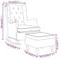 Preview: Schaukelsessel mit Hocker Creme Stoff