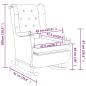 Preview: Schaukelsessel mit Hocker Creme Stoff