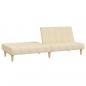 Preview: Schlafsofa 2-Sitzer Creme Stoff