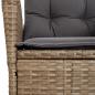 Preview: 3-tlg. Garten-Essgruppe mit Kissen Beige Poly Rattan