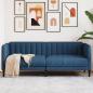 Preview: ARDEBO.de - Sofa 2-Sitzer Blau Stoff