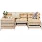 Preview: ARDEBO.de - 5-tlg. Garten-Sofagarnitur Massivholz Kiefer